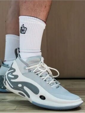 Light Gray and White men’s  Performance Sneakers